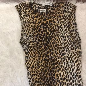 Dolce & gabbAnna sleveless jersey animal print dress size 4
